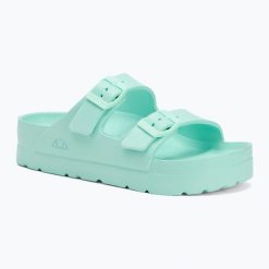 Klapki damskie Ellesse Beverly. Zielone klapki Ellesse, bez wzorów, z gumy, bez obcasa, bez zapięcia. Za 52.99 zł.