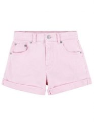 Levi's Kids Szorty dżinsowe w kolorze jasnoróżowym rozmiar: 140. Różowe szorty Levi's Kids, z aplikacjami, ze skóry, klasyczne. Za 110.04 zł.