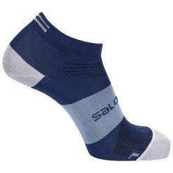 Skarpety sportowe Salomon Sonic Pro. Brązowe skarpetki Salomon, bez wzorów. W wyprzedaży za 18.00 zł.