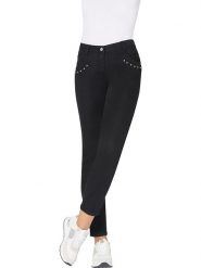 Heine Dżinsy - Slim fit - w kolorze czarnym rozmiar: 36. Czarne jeansy Heine, bez wzorów, z podwyższonym stanem. Za 61.89 zł.
