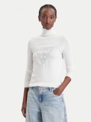 Guess Golf W6BR54 Z1455 Kremowy Regular Fit. Białe swetry Guess, l, z aplikacjami, z wiskozy, bez ramiączek. Za 344.99 zł.