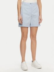 Tommy Hilfiger Szorty materiałowe WW0WW42457 Błękitny Regular Fit. Niebieskie szorty Tommy Hilfiger, bez wzorów, z bawełny. Za 269.99 zł.