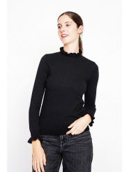 ASSUILI Sweter w kolorze czarnym rozmiar: 36. Czarne swetry Assuili, bez wzorów, klasyczne, bez ramiączek. Za 113.99 zł.