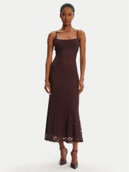 Bardot Sukienka koktajlowa Adoni Mesh 57998DB1 Brązowy Regular Fit. Brązowe sukienki Bardot, bez wzorów, z meshu, wizytowe, bez kołnierzyka, bez ramiączek. Za 339.99 zł.