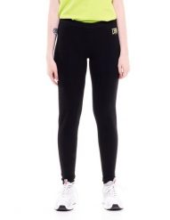 Legginsy damskie basic z małym logo. Czarne legginsy LEONE 1947 APPAREL, bez wzorów, z bawełny, sportowe. Za 63.11 zł.