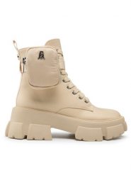 Steve Madden Trapery Tanker-P SM11001615-04004-299 Beżowy. Brązowe botki Steve Madden, bez wzorów, z materiału, bez obcasa, bez zapięcia. Za 699.99 zł.