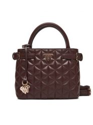 Guess Torebka Paisleigh HWQG98 83050 Brązowy. Brązowe torebki klasyczne Guess, z aplikacjami, ze skóry, bez dodatków. Za 589.99 zł.