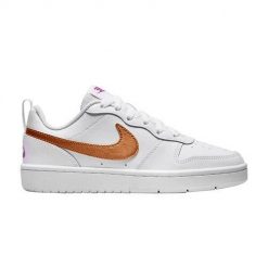 Buty Sportowe Damskie Nike Court Borough Low 2 SE (GS). Białe buty treningowe Nike, bez wzorów, bez zapięcia, nike court. Za 246.40 zł.