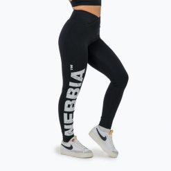 Legginsy NEBBIA Glute Check High Waisted. Czarne legginsy Nebbia, bez wzorów, sportowe. Za 169.99 zł.