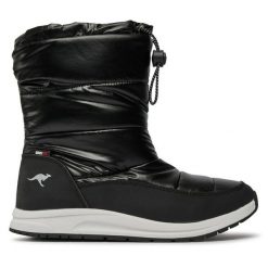 Śniegowce KangaRoos. Czarne śniegowce KangaROOS, bez wzorów, bez zapięcia. Za 289.99 zł.
