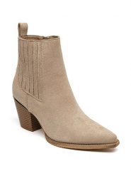 Sixth Sens Botki w kolorze beżowym rozmiar: 37. Brązowe botki Sixth Sens, bez wzorów, eleganckie, bez obcasa, na stożku, bez zapięcia. Za 95.69 zł.