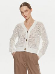 Gap Kardigan 854777 Biały Relaxed Fit. Białe swetry GAP, l, bez wzorów, z bawełny, bez ramiączek. Za 219.99 zł.