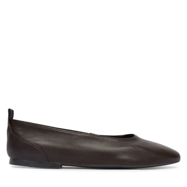 Baleriny Tamaris. Brązowe baleriny Tamaris, bez wzorów, bez obcasa, bez zapięcia. Za 204.99 zł.