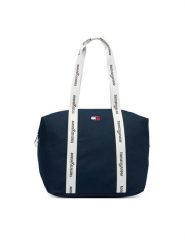 Tommy Hilfiger Torebka Tjw Ess Daily Tote AW0AW18461 Beżowy. Brązowe shopper bag Tommy Hilfiger, bez wzorów, z materiału, bez dodatków. Za 329.99 zł.