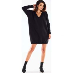 Oversizowa Mini Sukienka z Bawełny - Czarna. Czarne sukienki Infinite You, uniwersalny, bez wzorów, z bawełny, bez kołnierzyka, bez ramiączek, mini. Za 227.90 zł.