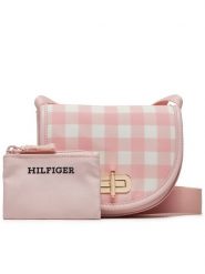Tommy Hilfiger Torebka AW0AW16123 Różowy. Czerwone listonoszki Tommy Hilfiger, bez wzorów, z materiału, bez dodatków. Za 209.99 zł.