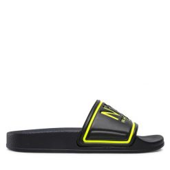 Klapki N°21. Czarne klapki bez wzorów, bez obcasa, bez zapięcia. Za 599.99 zł.