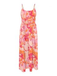 ONLY Sukienka letnia Nova 15347730 Pomarańczowy Regular Fit. Brązowe sukienki ONLY, s, bez wzorów, z wiskozy, bez kołnierzyka, bez ramiączek. Za 149.99 zł.