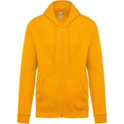 Bluza z kapturem i zamkiem błyskawicznym Kariban Molleton. Żółte bluzy KARIBAN, xl, bez wzorów, z bawełny, bez ramiączek, z kapturem. Za 158.50 zł.