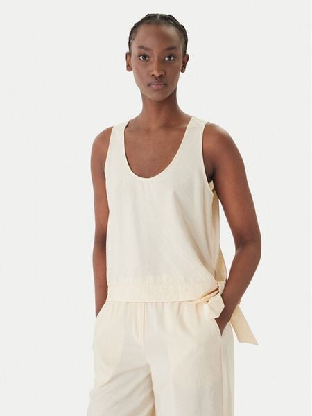 Marella Top Umico 2613161024 Beżowy Regular Fit. Brązowe topy Marella, bez wzorów, z wiskozy, bez kołnierzyka, bez ramiączek. Za 348.99 zł.