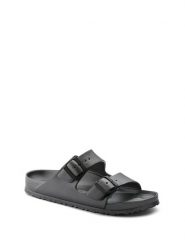 Birkenstock Klapki "Arizona" w kolorze czarnym rozmiar: 41. Czarne klapki Birkenstock, bez wzorów, klasyczne, z otwartym noskiem, bez obcasa, bez zapięcia. Za 215.36 zł.