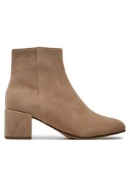 HÖGL Botki Daydream 8-134102 Beżowy. Brązowe botki Högl, bez wzorów, ze skóry, bez obcasa, na słupku, bez zapięcia. Za 419.99 zł.