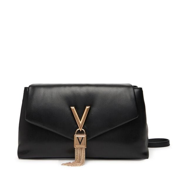 Torebka Valentino. Czarne listonoszki Valentino, bez wzorów, bez dodatków. Za 449.99 zł.