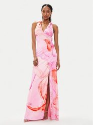 Fracomina Sukienka letnia FQ24SD3013W470N4 Różowy Slim Fit. Czerwone sukienki Fracomina, s, bez wzorów, z syntetyku, bez kołnierzyka, bez ramiączek. Za 769.99 zł.