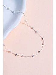 Lodie Silver Srebrny naszyjnik z cyrkoniami - dł. 43 cm rozmiar: onesize. Szare naszyjniki Lodie Silver, z materiału, z cyrkonią, srebrne. Za 118.01 zł.