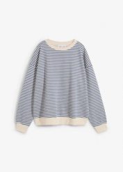 Bluza o luźnym kroju. Niebieskie bluzy bonprix, bez wzorów, bez ramiączek, bez kaptura. Za 97.99 zł.