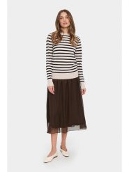 SAINT TROPEZ Sweter w kolorze beżowo-czarnym rozmiar: M. Brązowe swetry Saint Tropez, m, bez wzorów, z wiskozy, klasyczne, bez ramiączek. Za 88.43 zł.