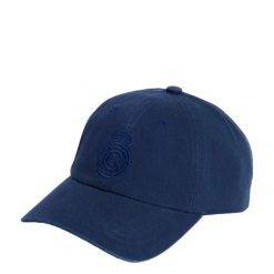 Czapka typu „dad cap” Real Madryt. Niebieskie czapki z daszkiem adidas, z aplikacjami, z bawełny, klasyczne. Za 129.00 zł.