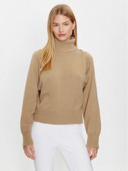 Liu Jo Golf CF3047 MA62E Brązowy Relaxed Fit. Brązowe swetry Liu Jo, xl, bez wzorów, z wiskozy, bez ramiączek. Za 1,639.00 zł.
