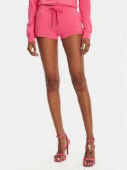 Juicy Couture Szorty sportowe JCWHS125312 Różowy Loose Fit. Czerwone szorty sportowe Juicy Couture, bez wzorów, z bawełny. Za 149.99 zł.