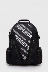 Superdry plecak damski kolor czarny duży wzorzysty. Czarne plecaki Superdry, bez wzorów, do ręki, bez dodatków. W wyprzedaży za 314.99 zł.