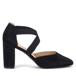 Czółenka Clara Barson. Czarne czółenka Clara Barson, bez wzorów, bez obcasa, bez zapięcia. Za 119.99 zł.