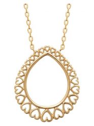 L'Atélier Précieux Pozłacany naszyjnik z elementem ozdobnym - dł. 45 cm rozmiar: onesize. Żółte naszyjniki l'Atelier precieux, z materiału, pozłacane. Za 173.99 zł.