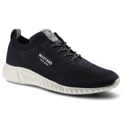 Granatowe Sneakersy Damskie Mustang Sportowe Buty. Niebieskie buty treningowe Mustang, bez wzorów, z jeansu, bez zapięcia, trekkingowe. Za 189.00 zł.