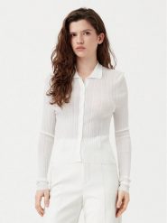 BARDOT Kardigan 59638TB Biały Regular Fit. Białe swetry Bardot, xl, bez wzorów, z wiskozy, bez ramiączek. Za 229.99 zł.