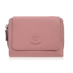Portfel damski skórzany różowy duży w orientacji poziomej z RFID Paolo Peruzzi SL-07-PI. Czerwone portfele PAOLO PERUZZI, bez wzorów, z materiału. Za 89.00 zł.
