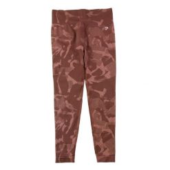 Second life - Legginsy damskie do jogi Gymshark brązowe - Jak nowy. Brązowe legginsy sportowe Gymshark, l, bez wzorów, z materiału, na fitness i siłownię. Za 106.46 zł.