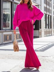 Milan Kiss Sweter w kolorze różowym rozmiar: L. Różowe swetry Milan Kiss, l, bez wzorów, bez ramiączek. Za 228.38 zł.