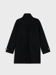 Klasyczny płaszcz z ozdobnymi guzikami - czarny. Czarne płaszcze Sinsay, l, bez wzorów, klasyczne, bez kaptura. Za 129.99 zł.