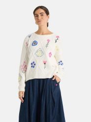 LIEBLINGSSTÜCK Sweter "Melodea" w kolorze kremowym ze wzorem rozmiar: 44. Brązowe swetry LIEBLINGSSTÜCK, bez wzorów, bez ramiączek. Za 342.60 zł.