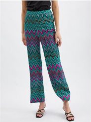 Orsay Spodnie w kolorze turkusowo-różowym rozmiar: M. Czerwone spodnie materiałowe Orsay, bez wzorów, z materiału, z podwyższonym stanem. Za 78.99 zł.