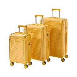 Zestaw 3 walizek MYNTIS Żółty. Żółte walizki BLmeble. W wyprzedaży za 528.00 zł.