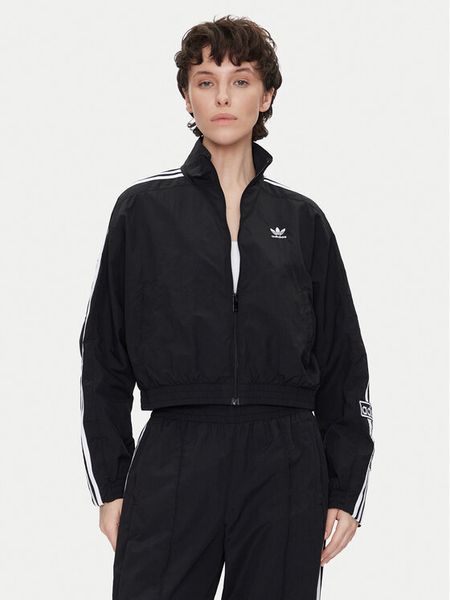 Adidas Bluza adicolor Adibreak JD0860 Czarny Loose Fit. Czarne bluzy adidas, s, bez wzorów, z syntetyku, bez ramiączek, bez kaptura. Za 239.99 zł.