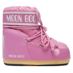Śniegowce Moon Boot. Czerwone śniegowce Moon Boot, bez wzorów, bez zapięcia. Za 759.99 zł.