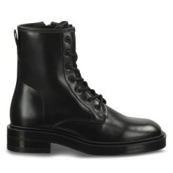 Botki Gant. Czarne botki Gant, bez wzorów, bez obcasa, na płaskiej podeszwie, bez zapięcia. Za 579.99 zł.