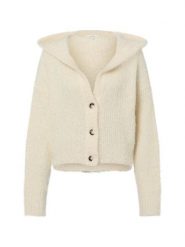 Opus Kardigan damski z wełną - Difanna Kobiety Sztuczne włókno beżowy jednolity, 36. Brązowe swetry Opus, bez wzorów, z wełny, bez ramiączek. Za 499.95 zł.